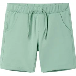 Barnshorts med snöre blandad ljus khaki 92