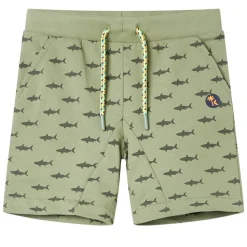Barnshorts med snöre blandad ljus khaki 116