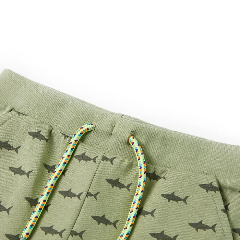 Barnshorts med snöre blandad ljus khaki 116