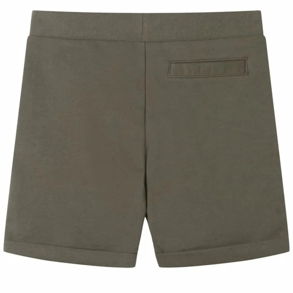 Barnshorts med snöre mörk khaki 116