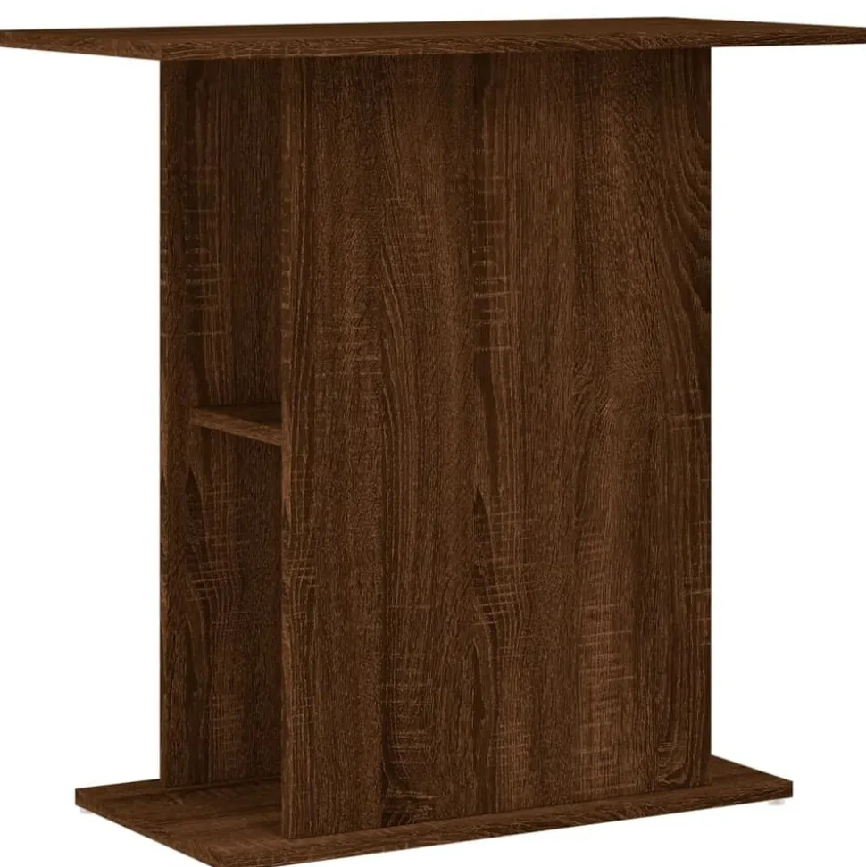 vidaXL Akvariebänk brun ek 75x36x72,5 cm konstruerat trä