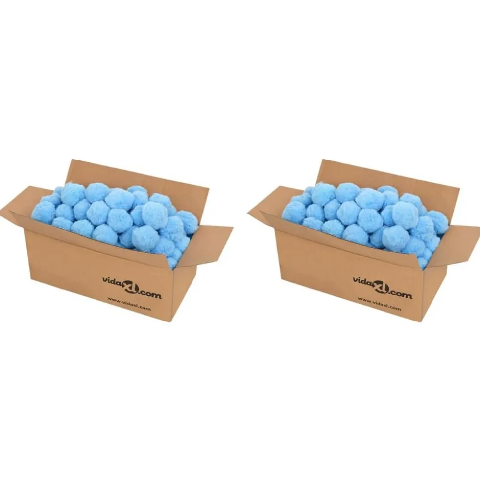 vidaXL Antibakteriella filterbollar blå 1400 g polyeten