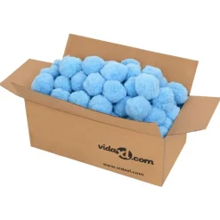 vidaXL Antibakteriella filterbollar blå 1400 g polyeten