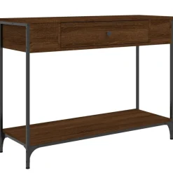 vidaXL Avlastningsbord brun ek 100x34,5x75 cm konstruerat trä