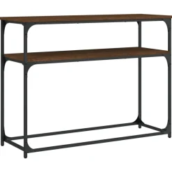 vidaXL Avlastningsbord brun ek 100x35,5x75 cm konstruerat trä
