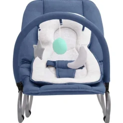 vidaXL Babysitter marinblå stål