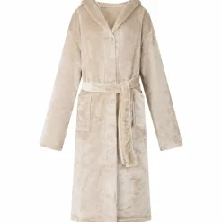 vidaXL Badräkt Hoodie Beige s Flanell