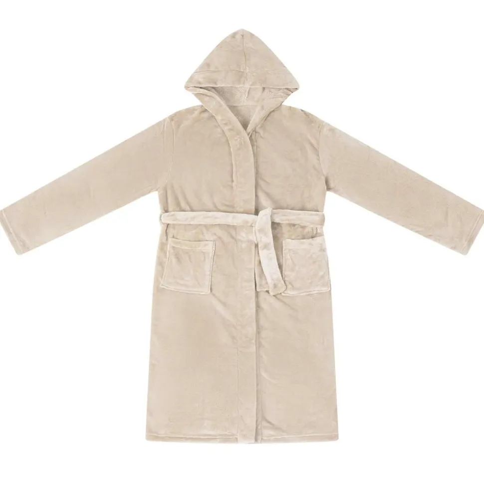 vidaXL Badräkt Hoodie Beige s Flanell