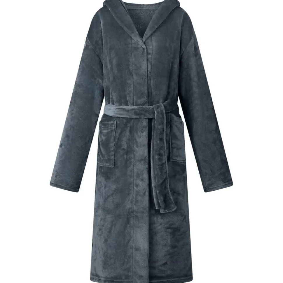 vidaXL Badräkt Hoodie Mörkblå s Flanell