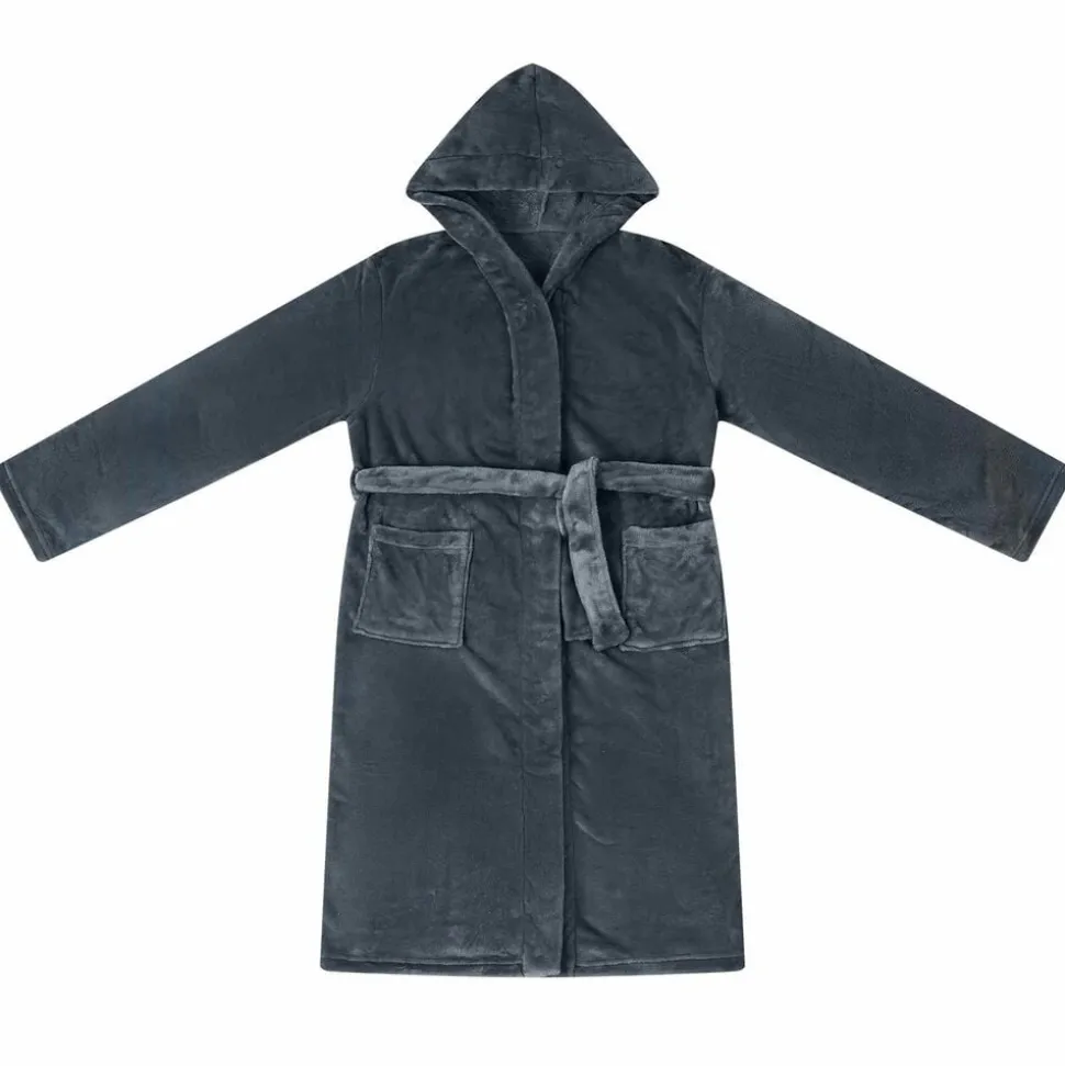 vidaXL Badräkt Hoodie Mörkblå s Flanell
