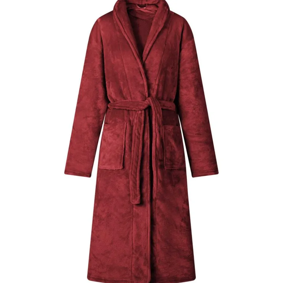 vidaXL Badrock Utan Huva Bordeaux Röd s Flanell