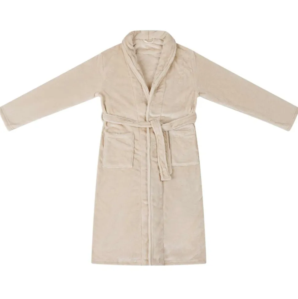 vidaXL Badrock Utan Huva Beige s Flanell