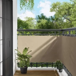 vidaXL Balkong Skärm 90 x 200 cm PU-belagt oxford alu