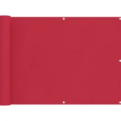 vidaXL Balkong Skärm Vinröd 75 x 200 cm PU-belagt oxford alu