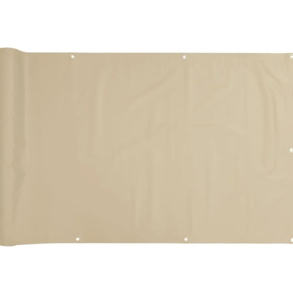vidaXL Balkongskärm oxfordtyg 75 x 400 cm beige