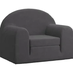 vidaXL Bäddsoffa för barn antracit mjuk plysch