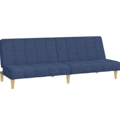 vidaXL Bäddsoffa 2-sits blå tyg