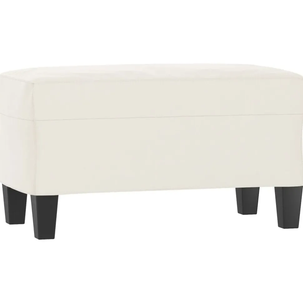 vidaXL Bänk Beige 70x35x41 cm mikrofibertyg