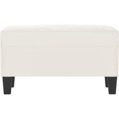vidaXL Bänk Beige 70x35x41 cm mikrofibertyg