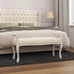 vidaXL Bänk 110x45x60 cm linne