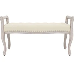 vidaXL Bänk 110x45x60 cm linne