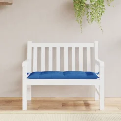 vidaXL Bänkdyna för trädgården blå 110x50x7 cm oxfordtyg
