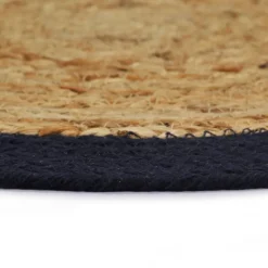 vidaXL Bordstabletter 4 st naturlig och marinblå 38 cm jute och bomull