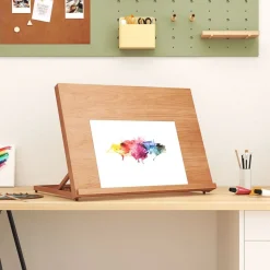 vidaXL Bordstaffli 65x48x7 cm massivt bokträ