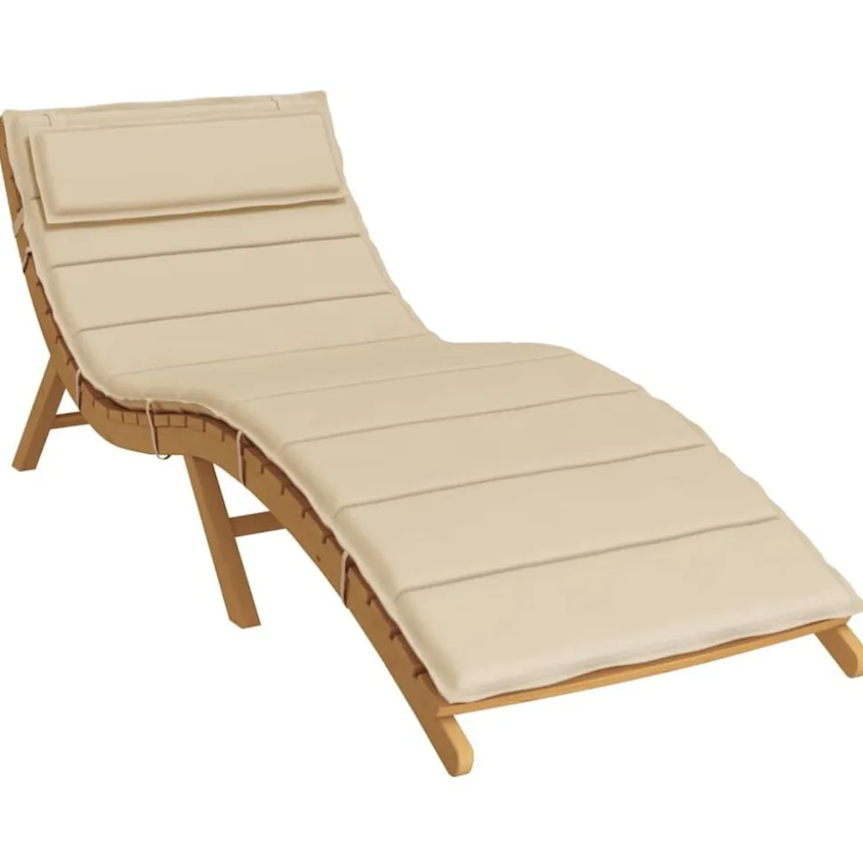 vidaXL Dyna till solsäng beige 180x60x4 cm oxfordtyg