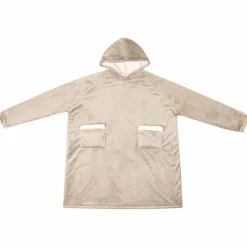 vidaXL Filt-hoodie Beige M Fleece och Flanell