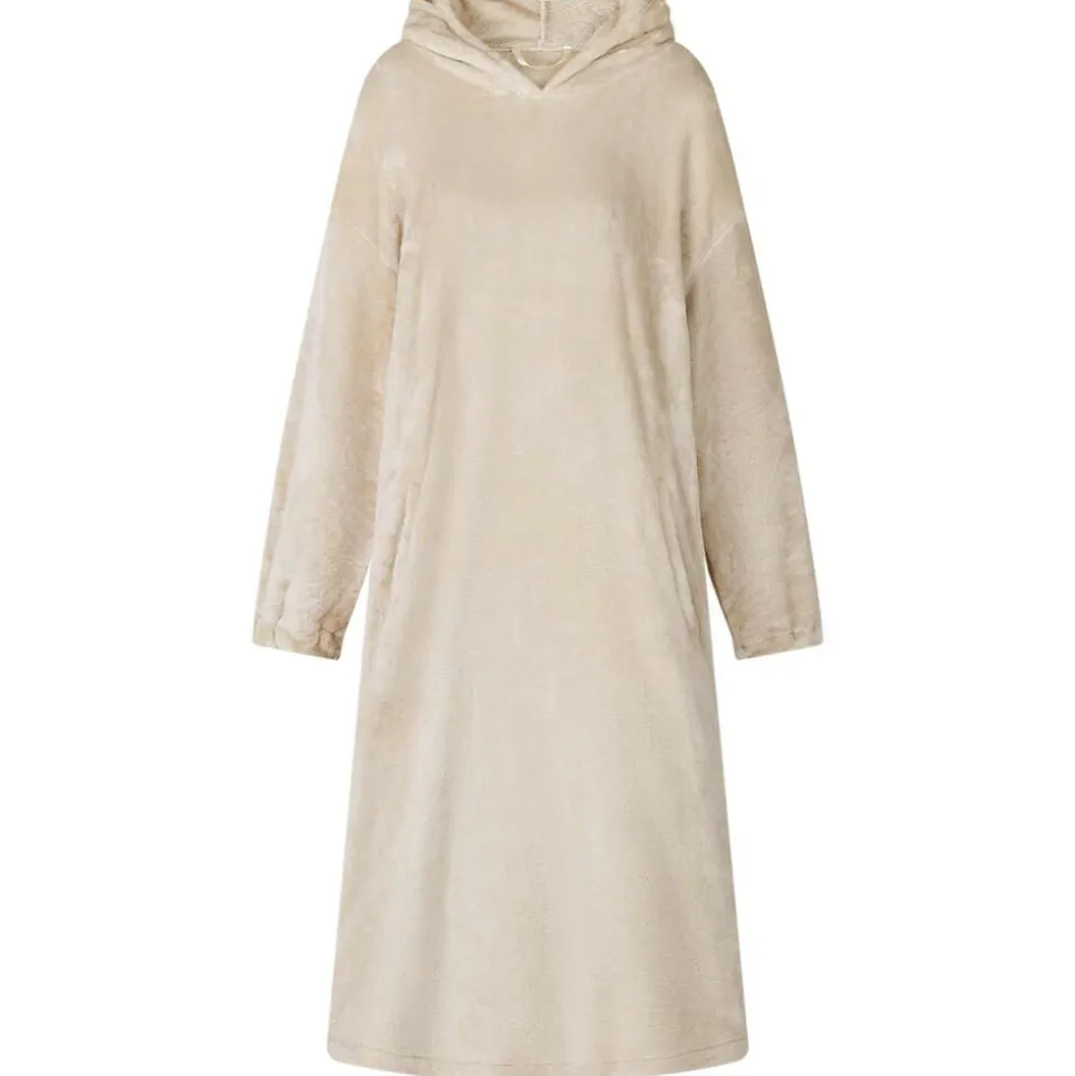 vidaXL Filt-hoodie Beige s Flanell