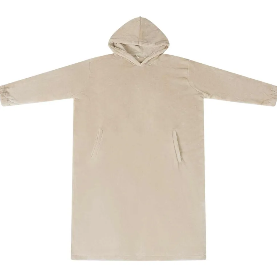 vidaXL Filt-hoodie Beige s Flanell