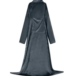 vidaXL Filt-hoodie Mörkblå F Flanell