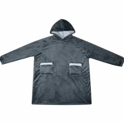 vidaXL Filt-hoodie Mörkblå M Fleece och Flanell