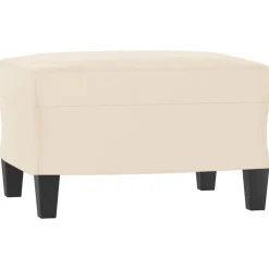 vidaXL Fotpall Beige 60x50x41 cm mikrofibertyg
