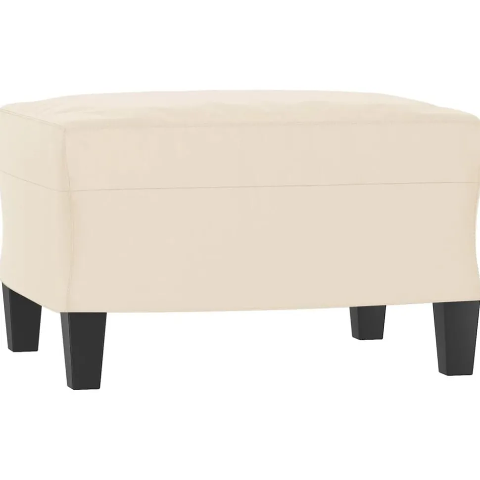 vidaXL Fotpall Beige 60x50x41 cm mikrofibertyg