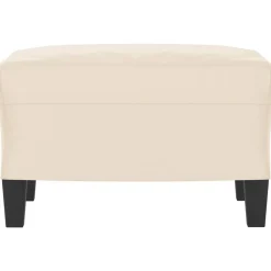 vidaXL Fotpall Beige 60x50x41 cm mikrofibertyg