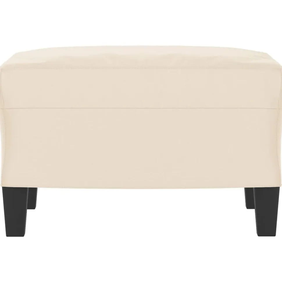 vidaXL Fotpall Beige 60x50x41 cm mikrofibertyg