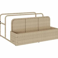 vidaXL Förvaring vid poolen med flottör beige 110x100x57 cm