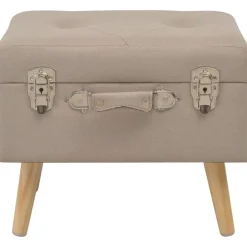 vidaXL Förvaringspall 40 cm beige tyg