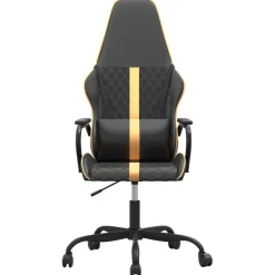 vidaXL Gamingstol svart och guld konstläder