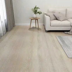 vidaXL Golvplankor 55 pcs Beige 5,11 m² PVC