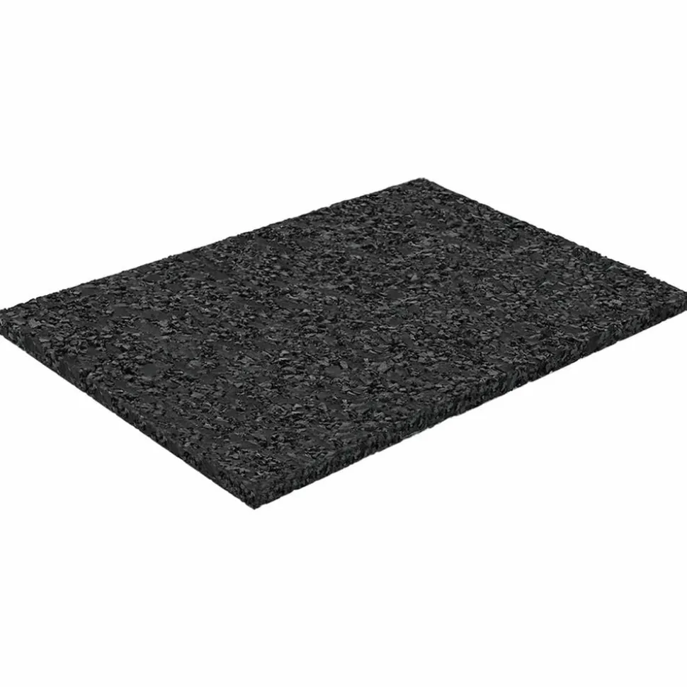 vidaXL Gummigranulat uteplatsplatta Svart 6 x 9 x 0,3 cm Gummi