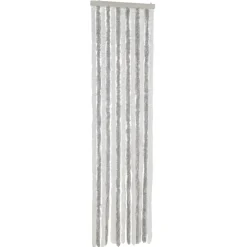 vidaXL Insektsgardin ljusgrå och vit 56x200 cm chenille