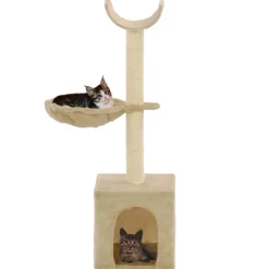 vidaXL Katträd med klöspelare och 105 cm beige