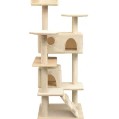 vidaXL Klösträd med sisalpelare 125 cm beige