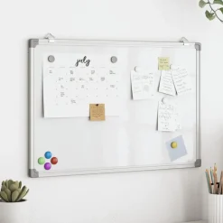vidaXL Magnetisk whiteboard 40x30x1,7 cm aluminium