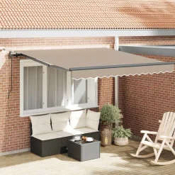 vidaXL Markis tyg med Beige 300 x 250 cm Polyester