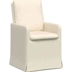vidaXL Matstolar 2 pcs Beige 57 x 67 x 98 cm Linne