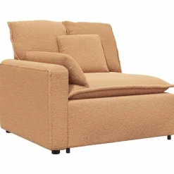 vidaXL Modulär soffa armstödsändmodul med dynor beige 100 cm
